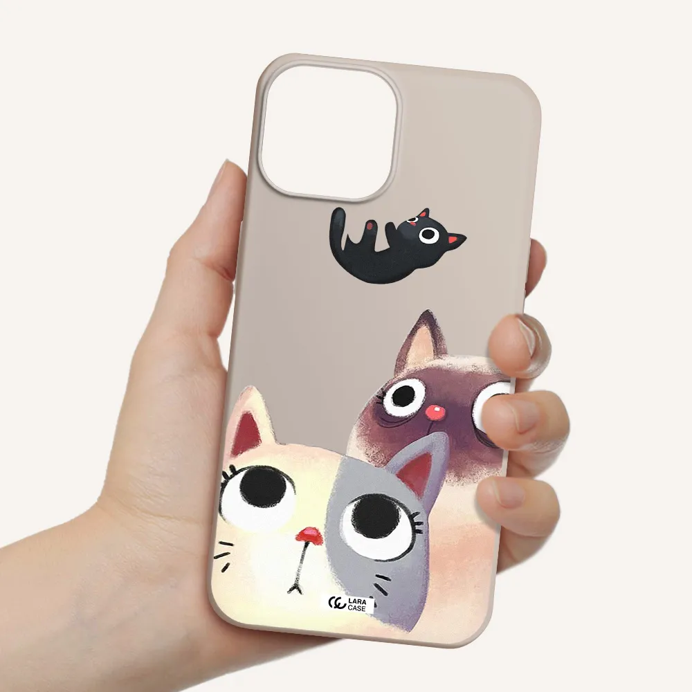 Abstract Grey Flowers Apple iPhone 13 mini Silicone Stone Case