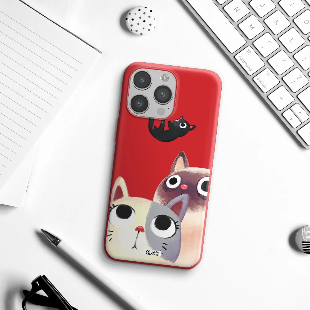 Abstract Grey Flowers Apple iPhone 14 pro Silicone Imperial Red Case