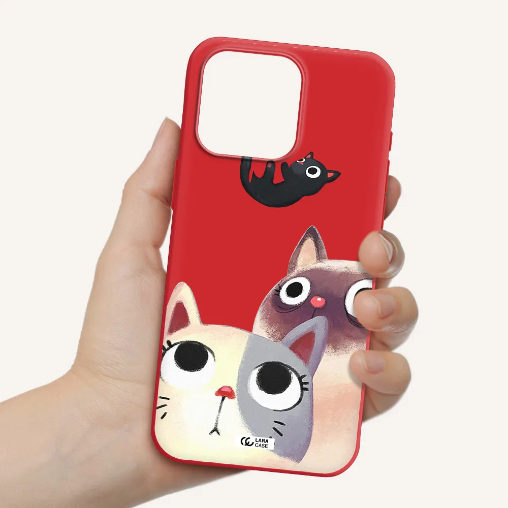 Abstract Grey Flowers Apple Iphone 15 Pro Max Silicone Imperial Red Case