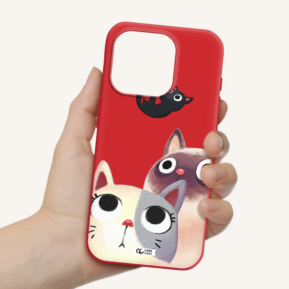 Abstract Grey Flowers Apple Iphone 15 Pro Silicone Imperial Red Case