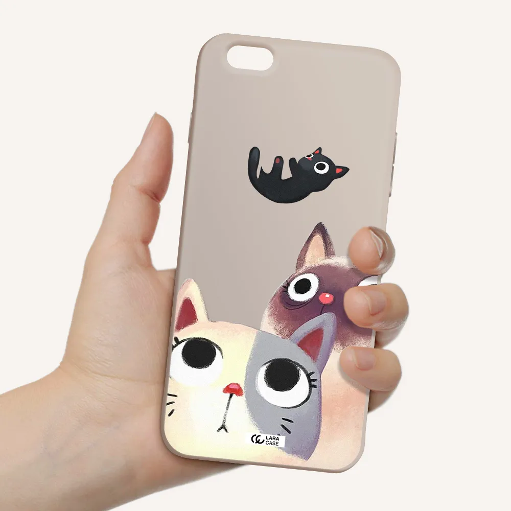 Abstract Grey Flowers Apple iPhone 6S Silicone Stone Case