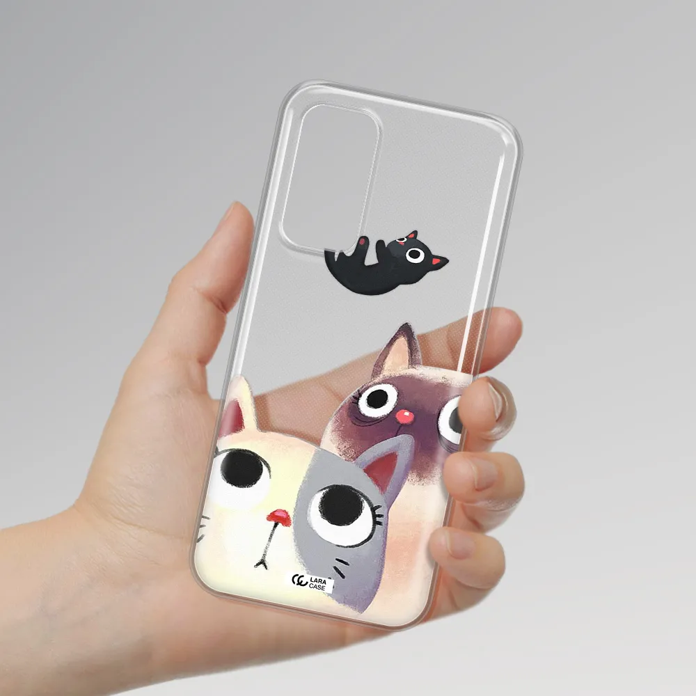 Abstract Grey Flowers Xiaomi Mi 10T Clear TPU Case