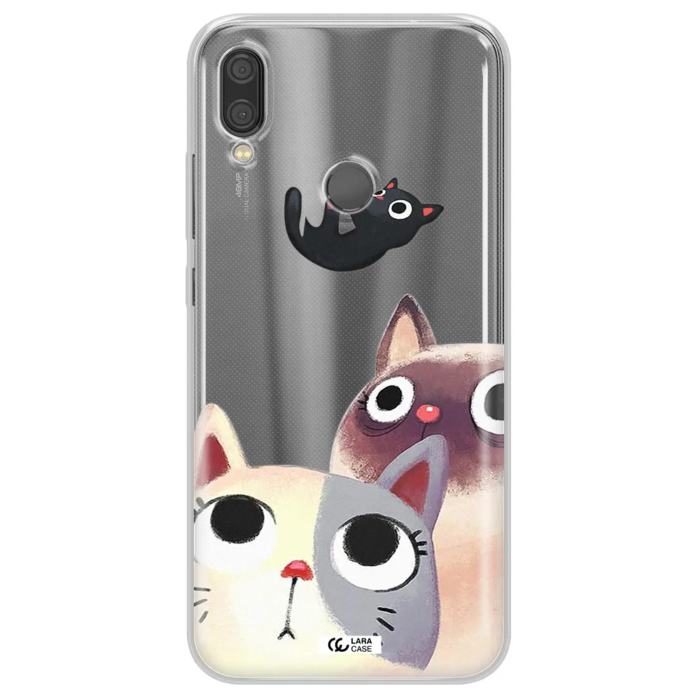 Abstract Grey Flowers Xiaomi Redmi Note 7 Clear TPU Case