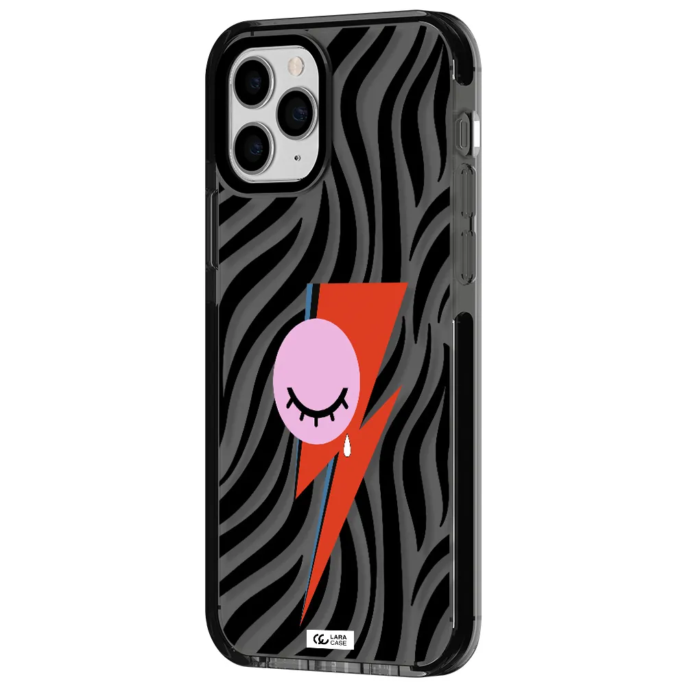David Bowie Symbol Apple iPhone 11 pro max impact Smoke Black Case