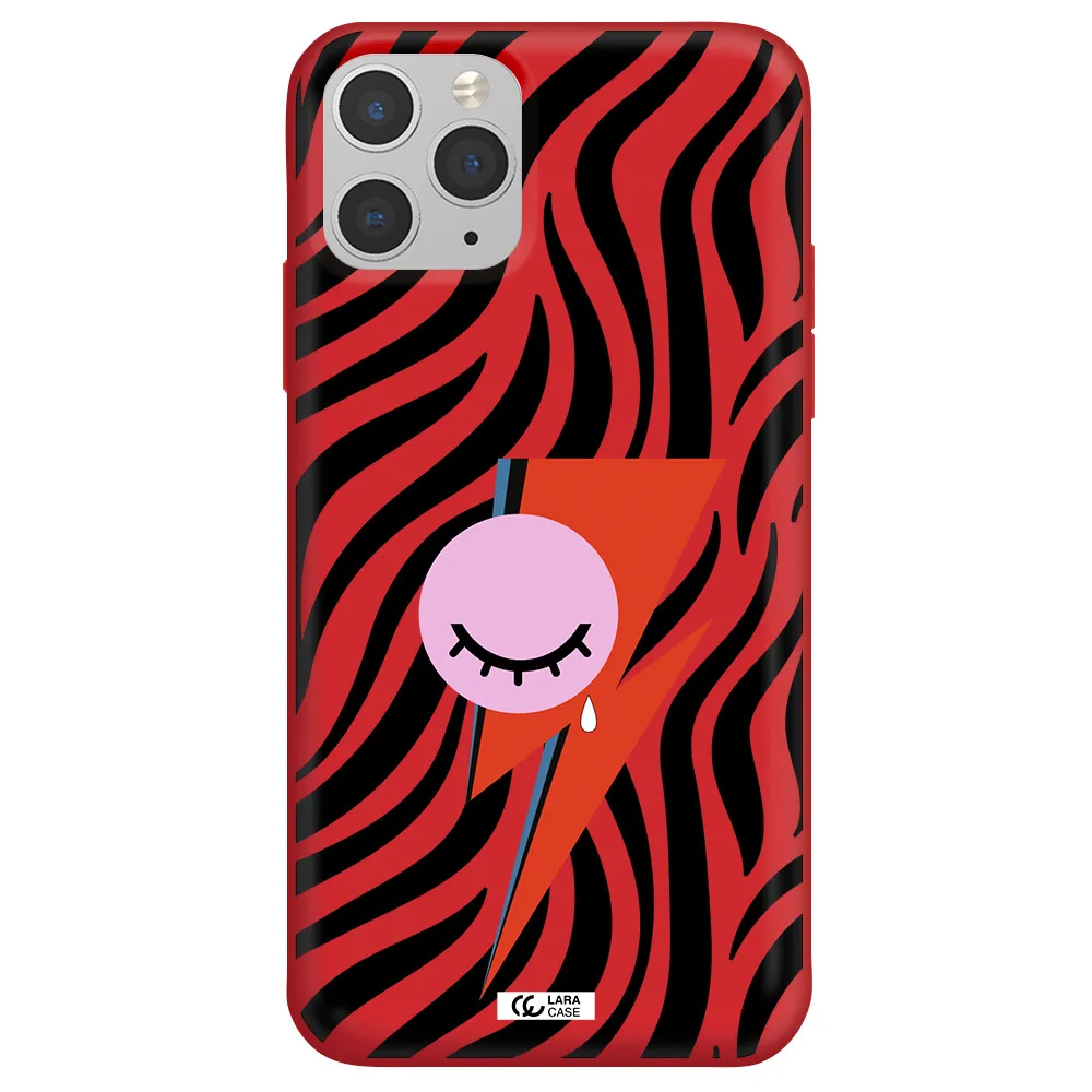 David Bowie Symbol Apple iPhone 11 pro Silicone Imperial Red Case