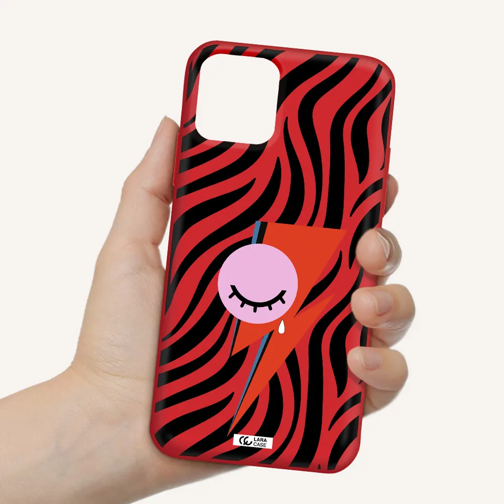 David Bowie Symbol Apple iPhone 11 pro Silicone Imperial Red Case