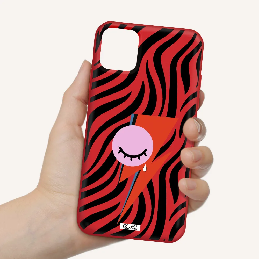 David Bowie Symbol Apple iPhone 11 Silicone Imperial Red Case