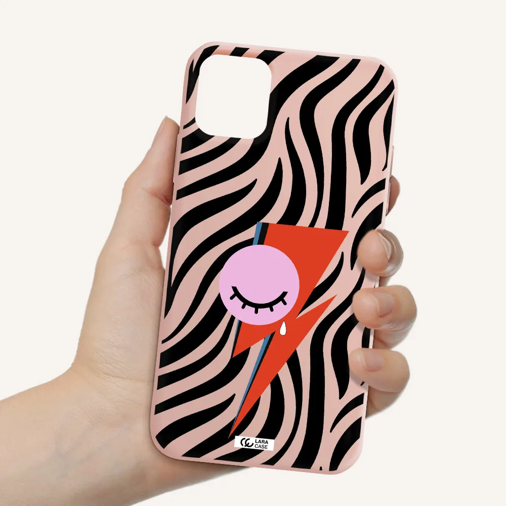 David Bowie Symbol Apple iPhone 11 Silicone pastel pink Case