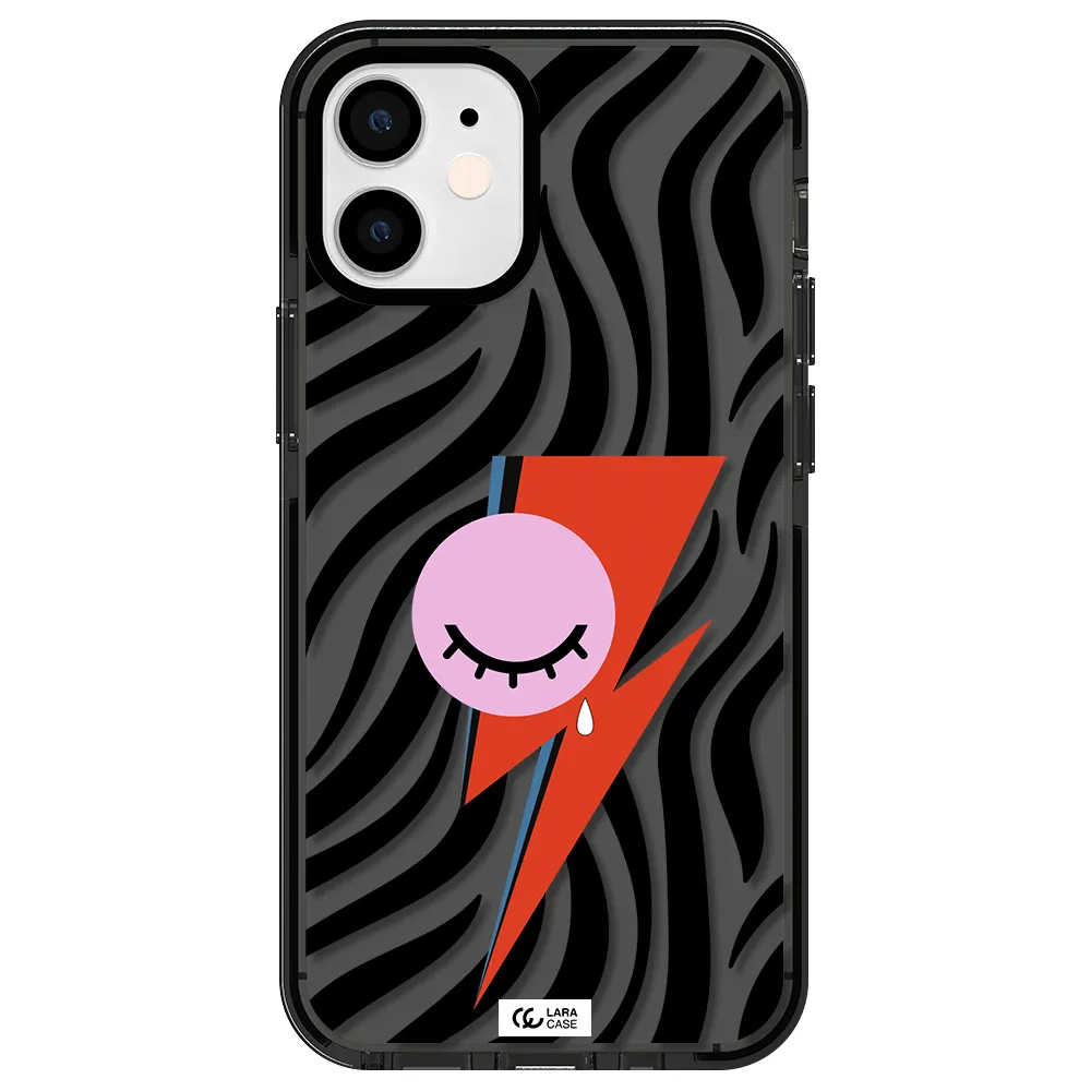 David Bowie Symbol Apple iPhone 12 mini impact Smoke Black Case