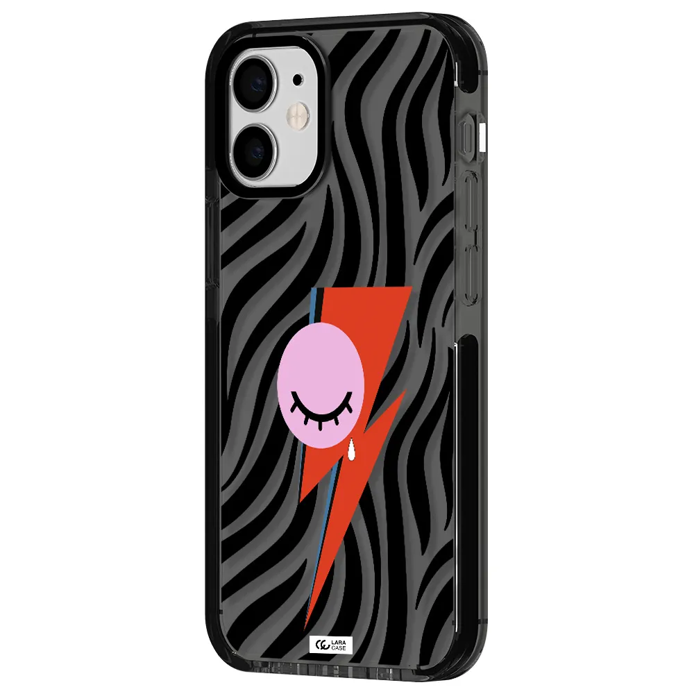 David Bowie Symbol Apple iPhone 12 mini impact Smoke Black Case