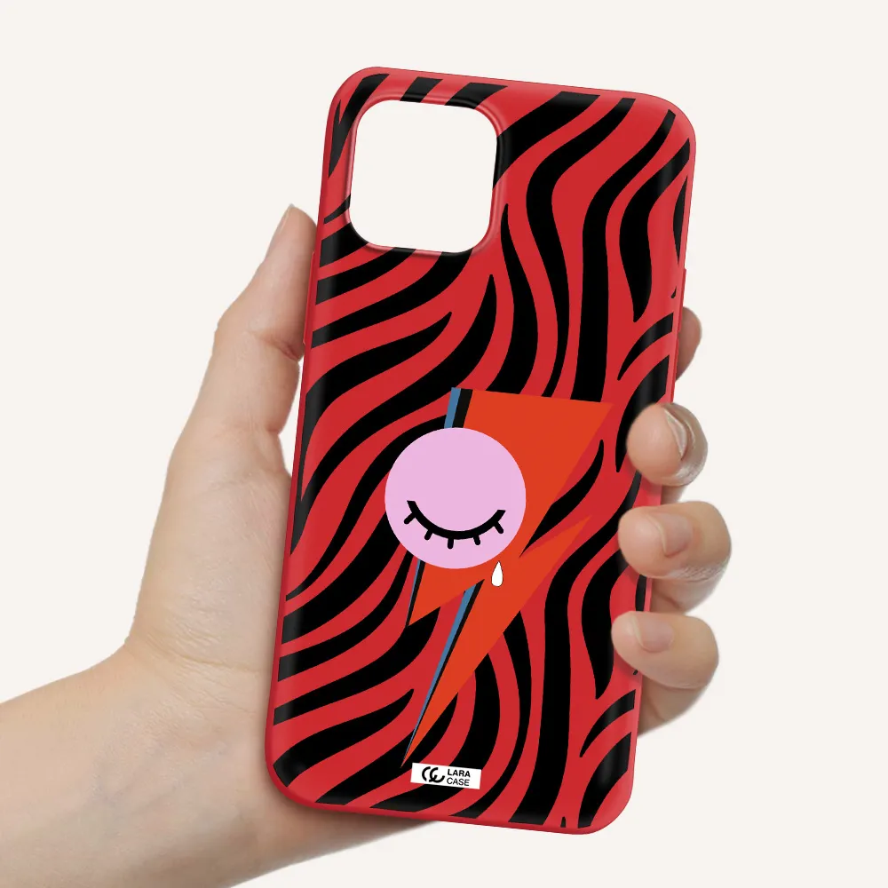 David Bowie Symbol Apple iPhone 12 mini Silicone Imperial Red Case