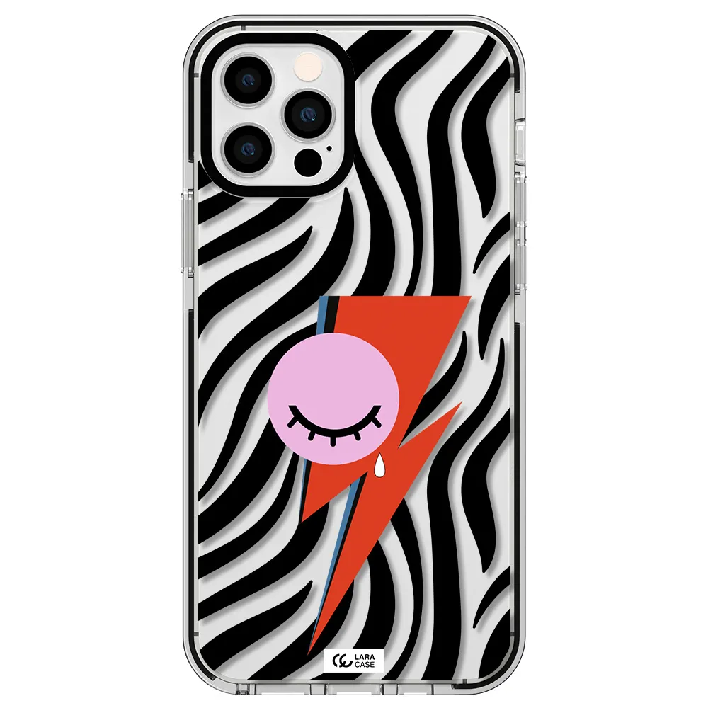 David Bowie Symbol Apple iPhone 12 pro impact black border Case