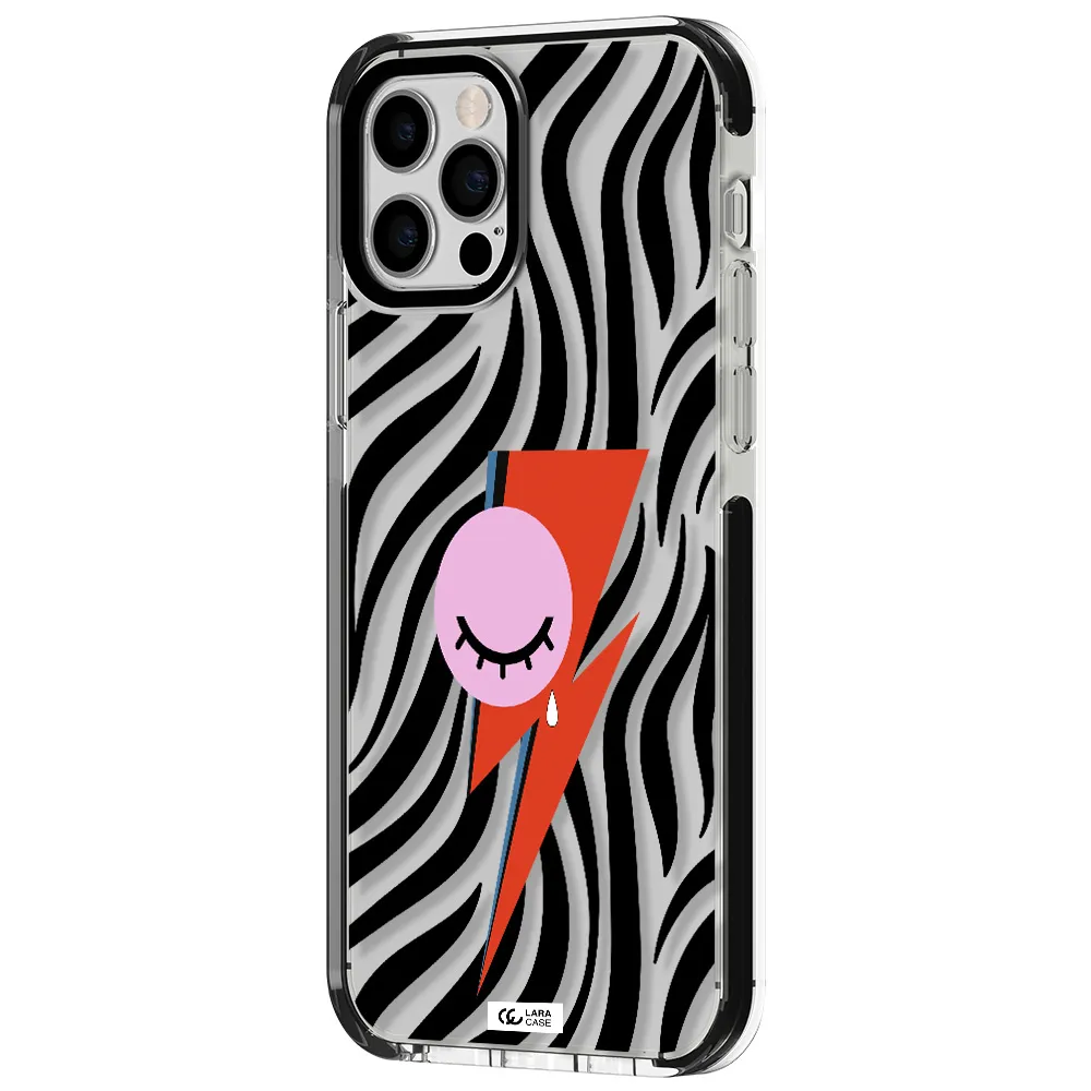 David Bowie Symbol Apple iPhone 12 pro impact black border Case