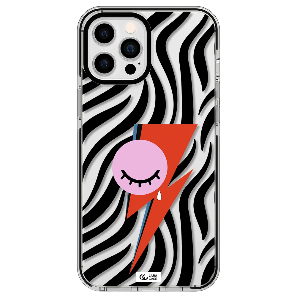 David Bowie Symbol Apple iPhone 12 pro max impact black border Case