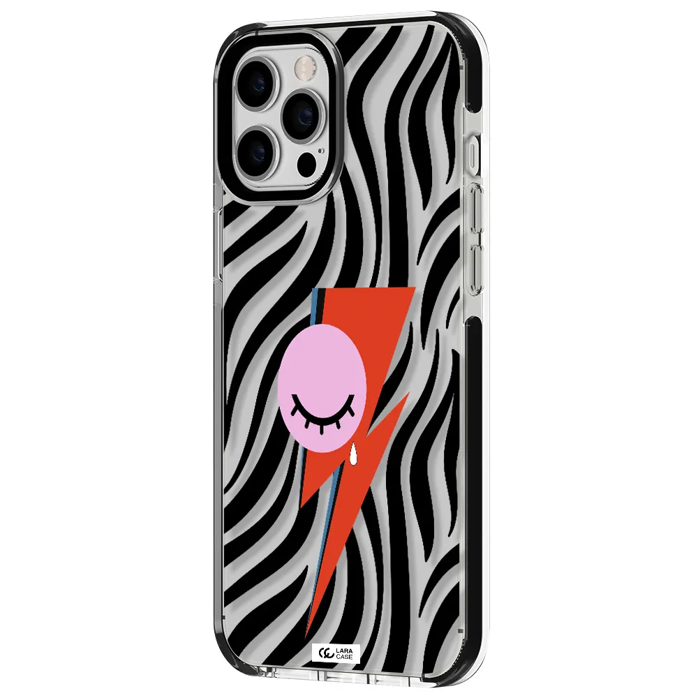 David Bowie Symbol Apple iPhone 12 pro max impact black border Case