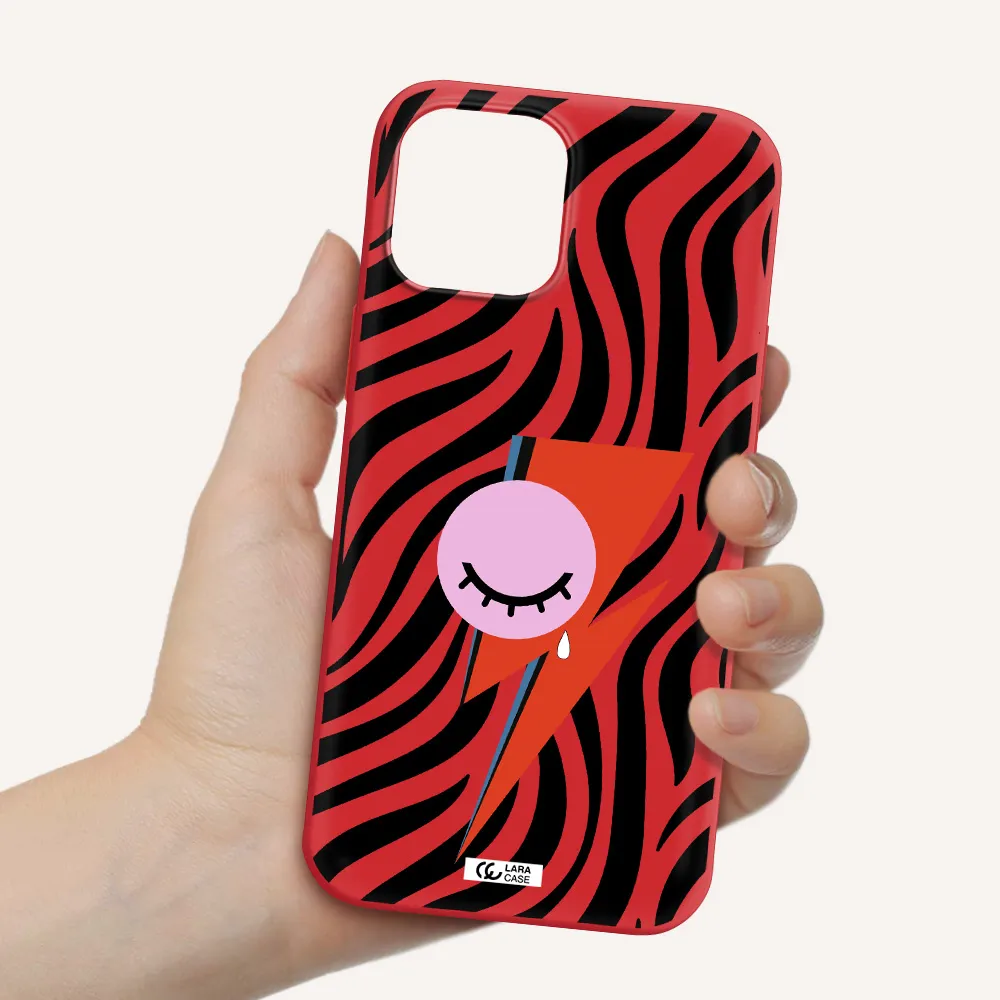 David Bowie Symbol Apple iPhone 12 pro max Silicone Imperial Red Case