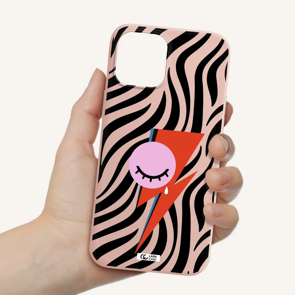 David Bowie Symbol Apple iPhone 12 pro max Silicone pastel pink Case