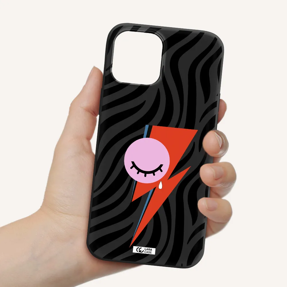 David Bowie Symbol Apple iPhone 12 pro Silicone black Case