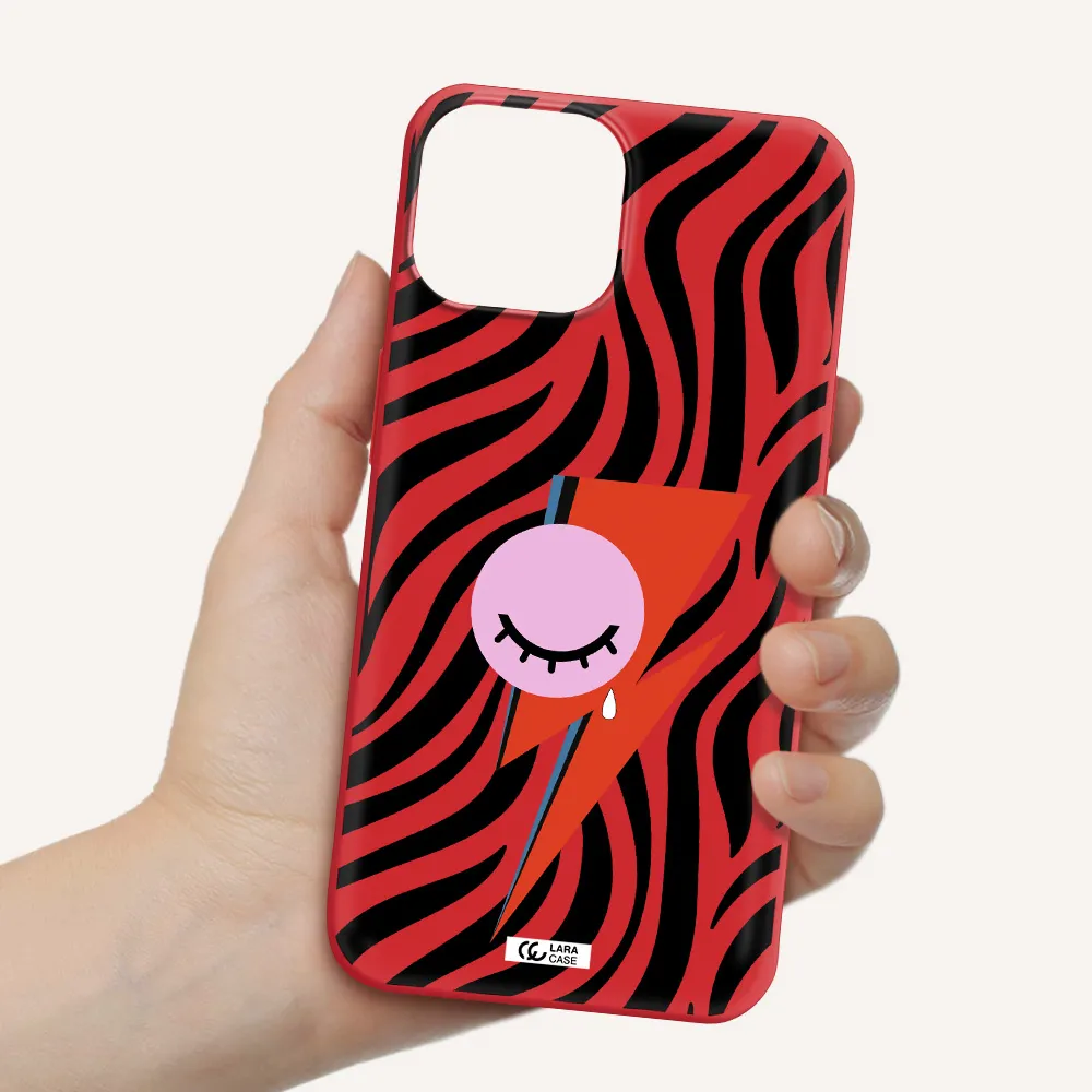 David Bowie Symbol Apple iPhone 13 mini Silicone Imperial Red Case