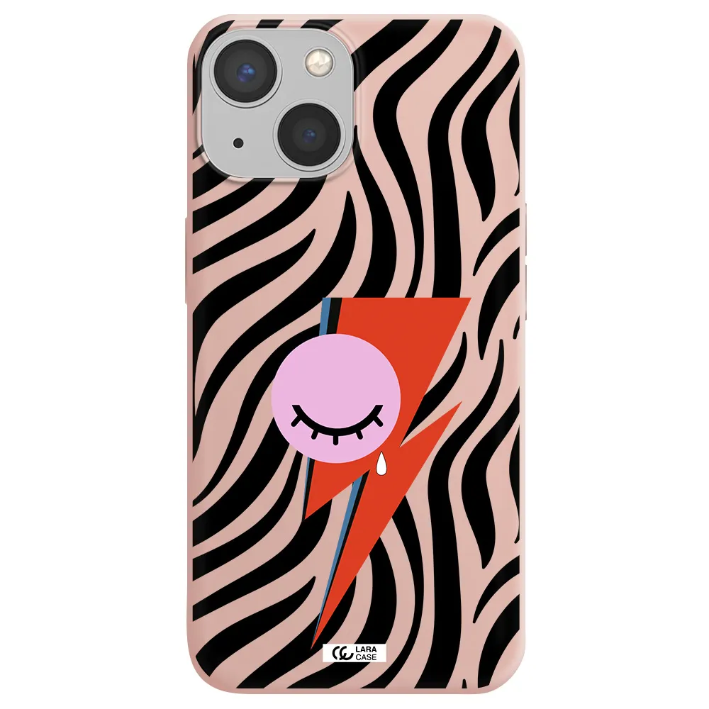 David Bowie Symbol Apple iPhone 13 mini Silicone pastel pink Case