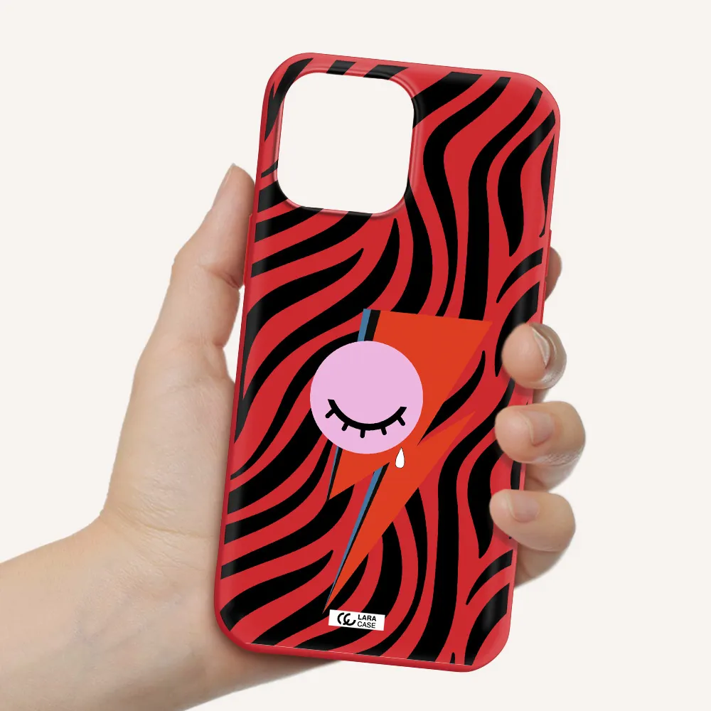 David Bowie Symbol Apple iPhone 13 Pro Max Silicone Imperial Red Case