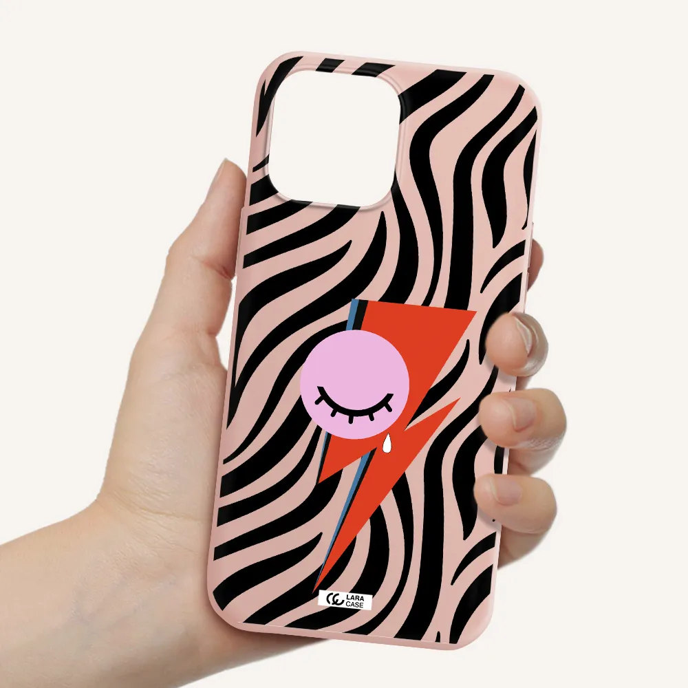 David Bowie Symbol Apple iPhone 13 Pro Max Silicone pastel pink Case