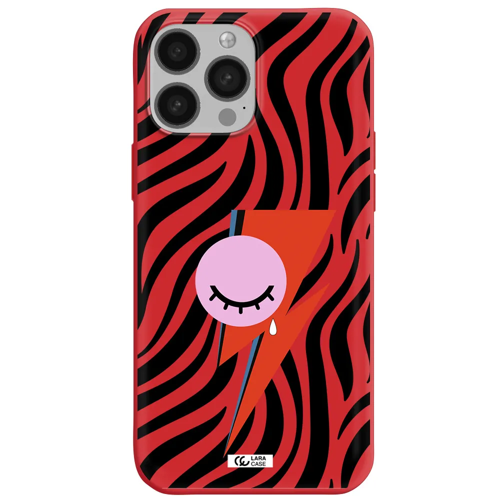 David Bowie Symbol Apple iPhone 13 Pro Silicone Imperial Red Case