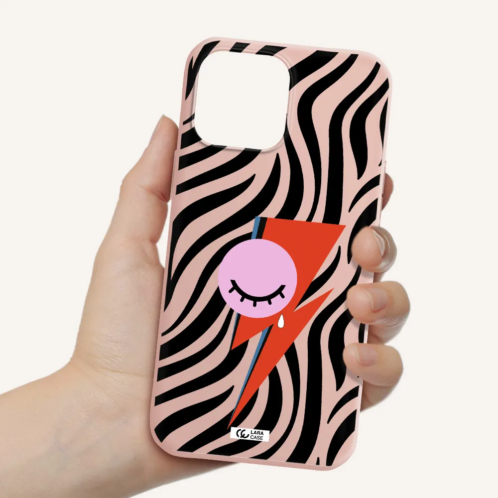 David Bowie Symbol Apple iPhone 13 Pro Silicone pastel pink Case