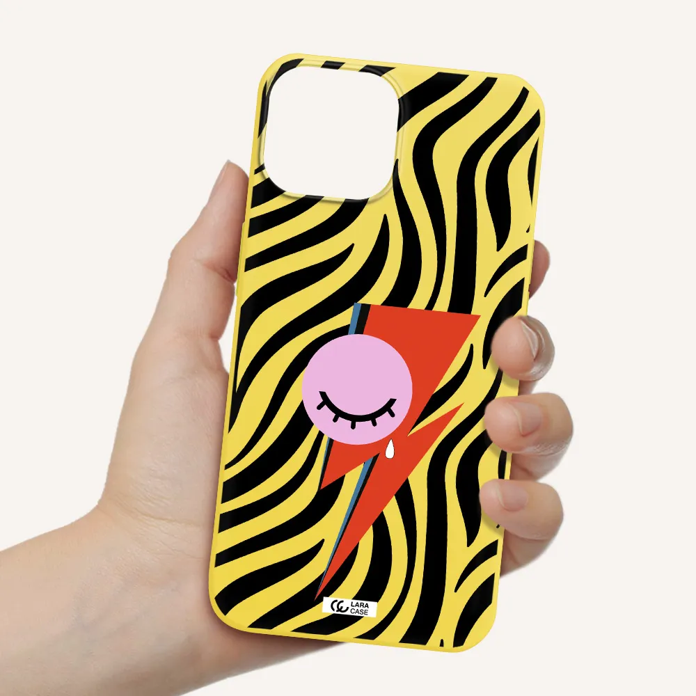 David Bowie Symbol Apple iPhone 13 Silicone canary yellow Case