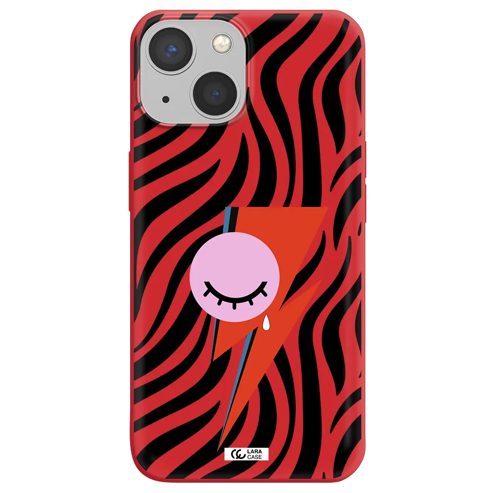 David Bowie Symbol Apple iPhone 13 Silicone Imperial Red Case