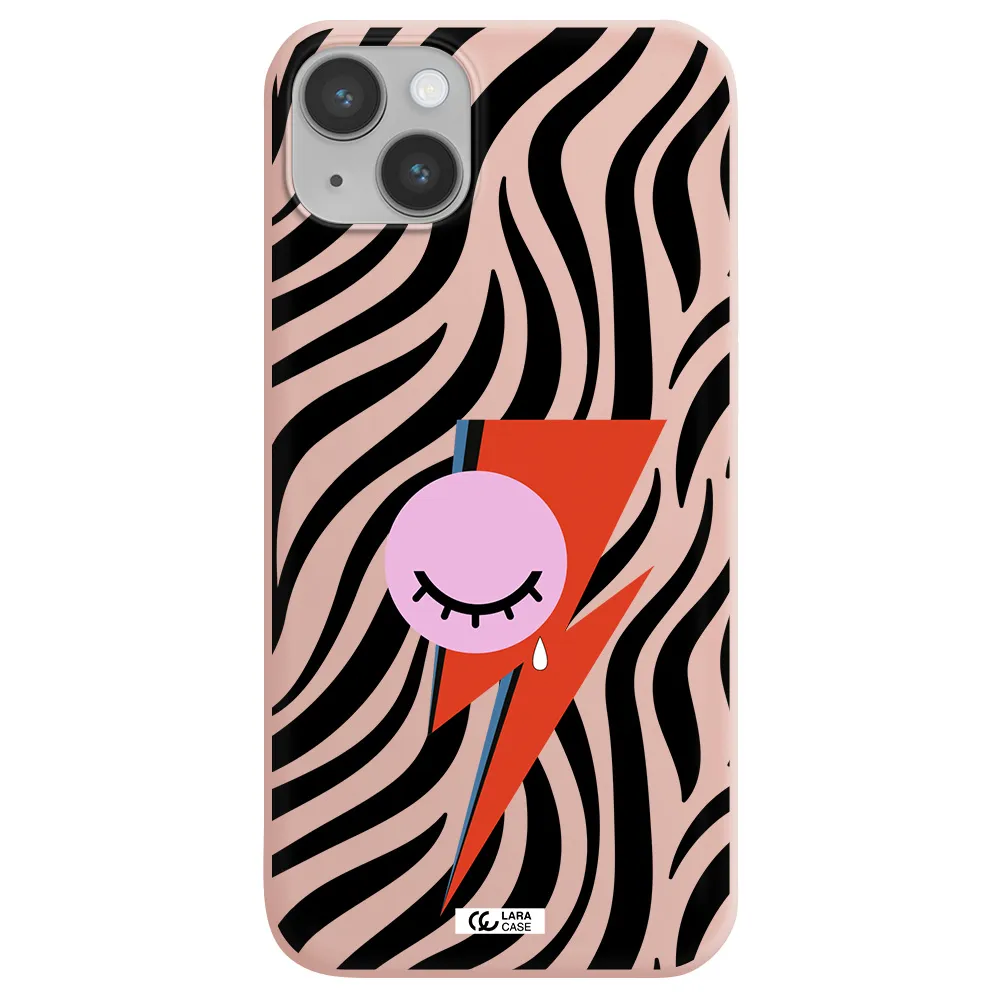 David Bowie Symbol Apple iPhone 14 plus Silicone pastel pink Case