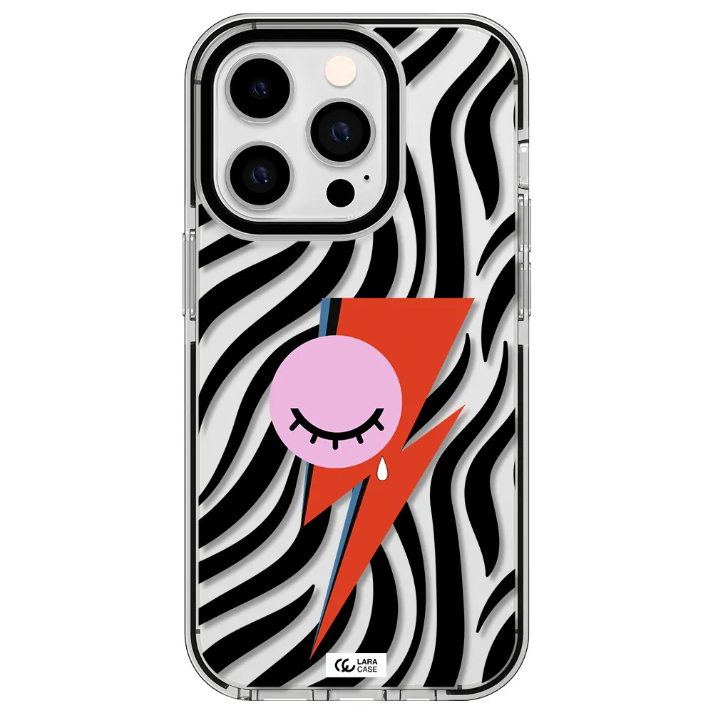 David Bowie Symbol Apple iPhone 14 pro impact black border Case