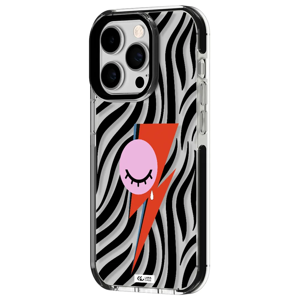 David Bowie Symbol Apple iPhone 14 pro impact black border Case