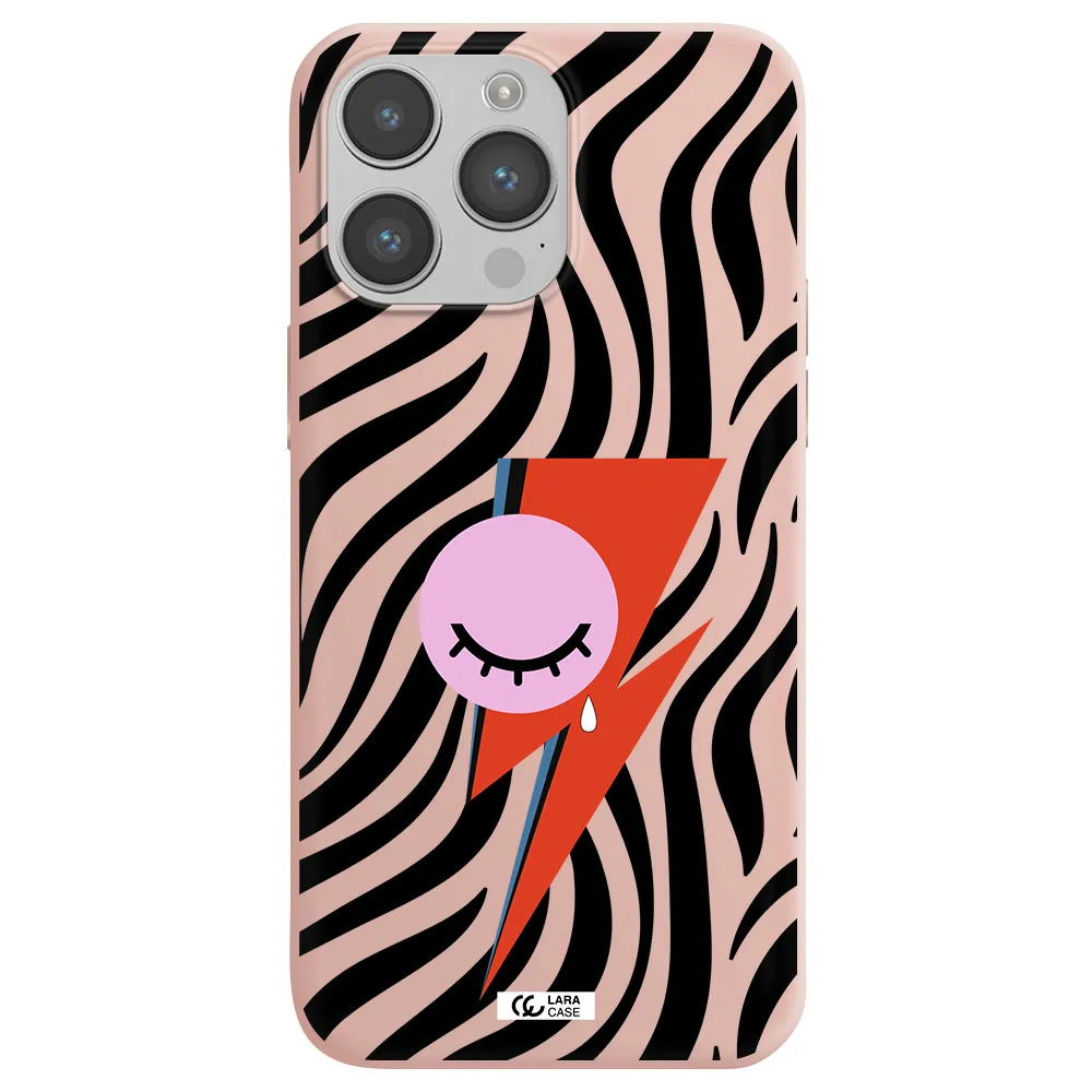 David Bowie Symbol Apple iPhone 14 pro max Silicone pastel pink Case