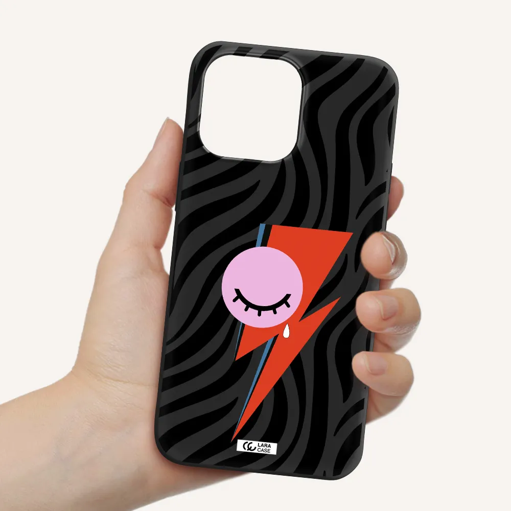 David Bowie Symbol Apple iPhone 14 pro Silicone black Case