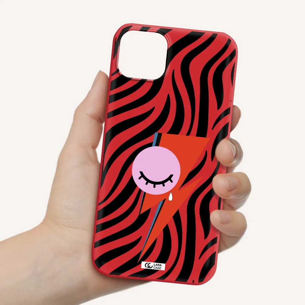 David Bowie Symbol Apple iPhone 14 Silicone Imperial Red Case