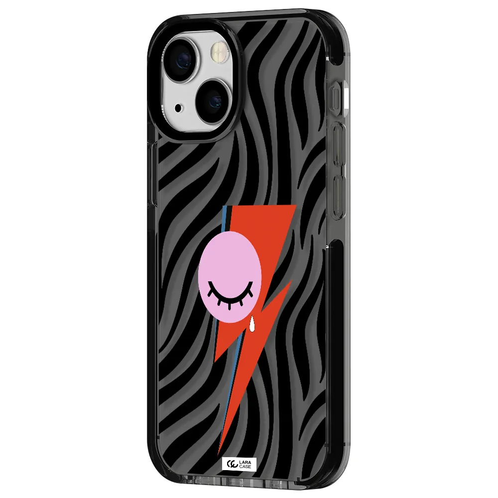 David Bowie Symbol Apple iPhone 15 impact Smoke Black Case