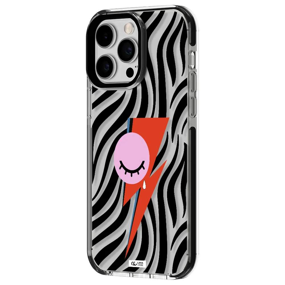 David Bowie Symbol Apple iPhone 15 Pro impact black border Case