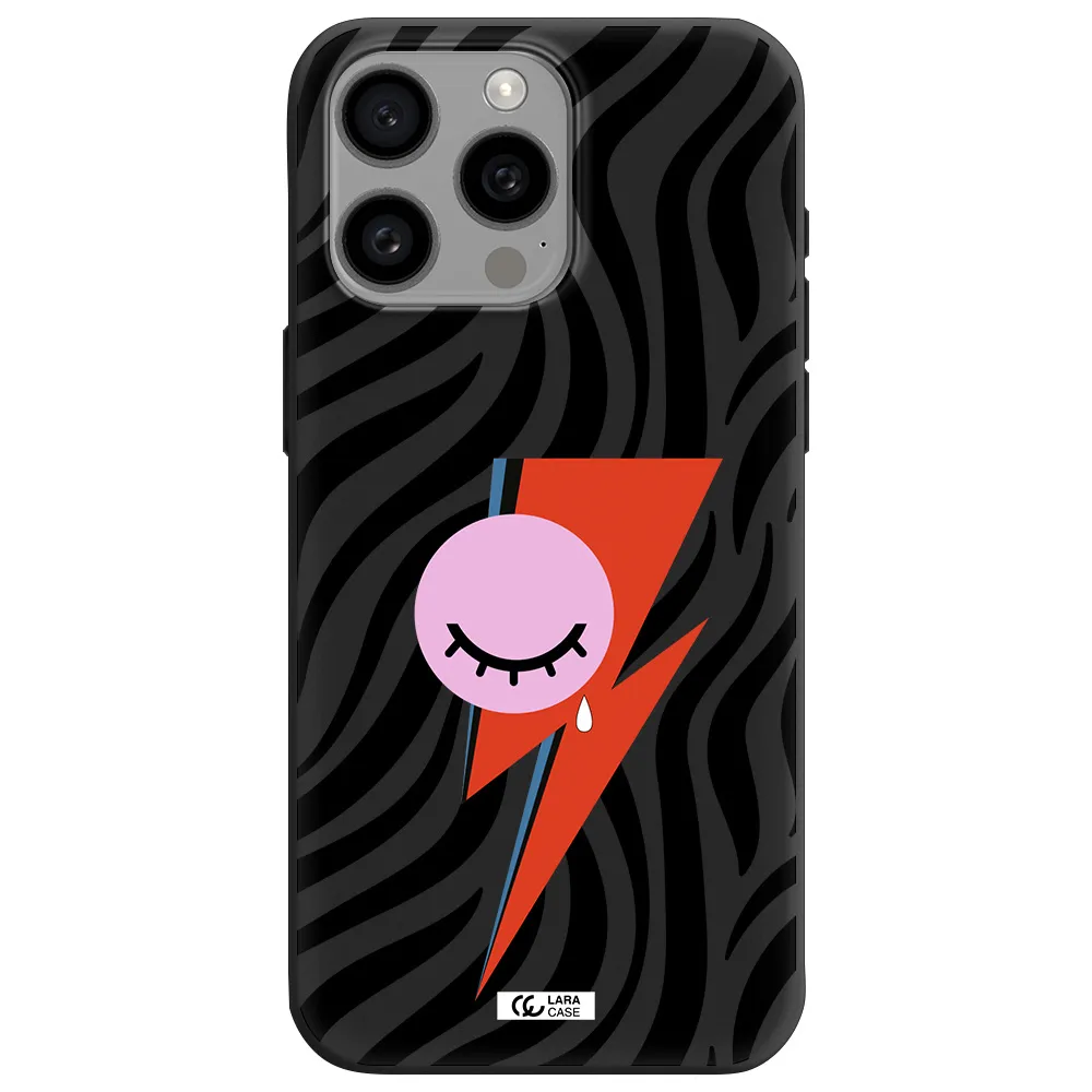 David Bowie Symbol Apple Iphone 15 Pro max Silicone black Case