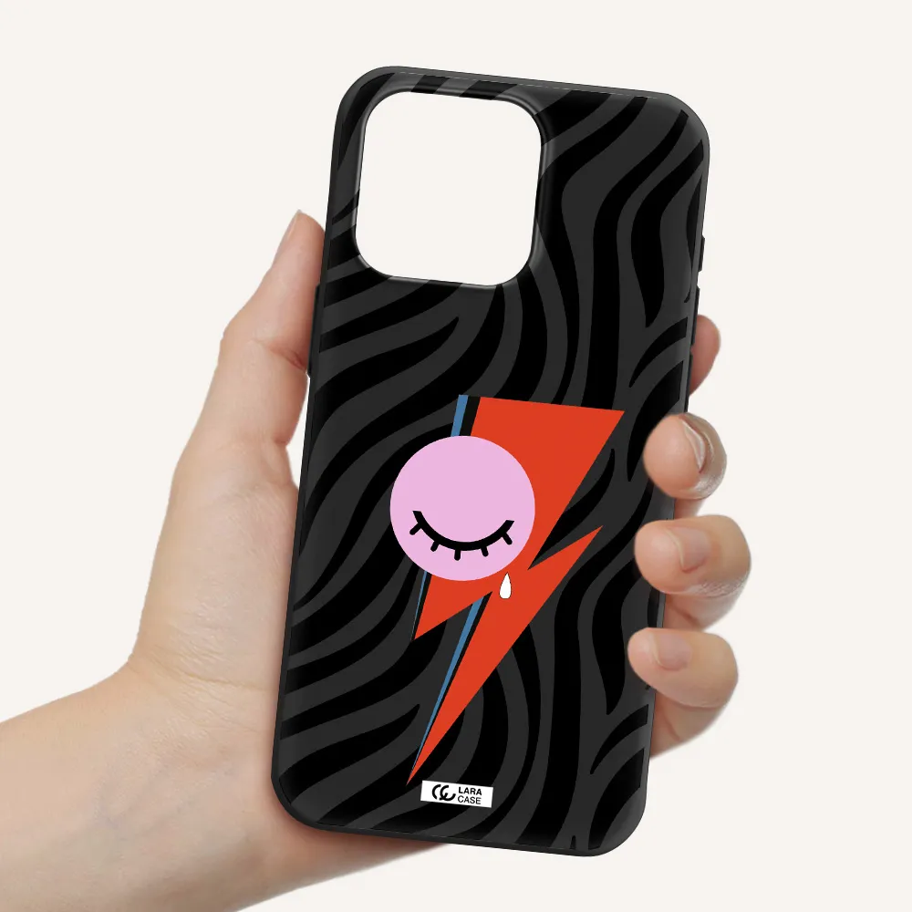 David Bowie Symbol Apple Iphone 15 Pro max Silicone black Case