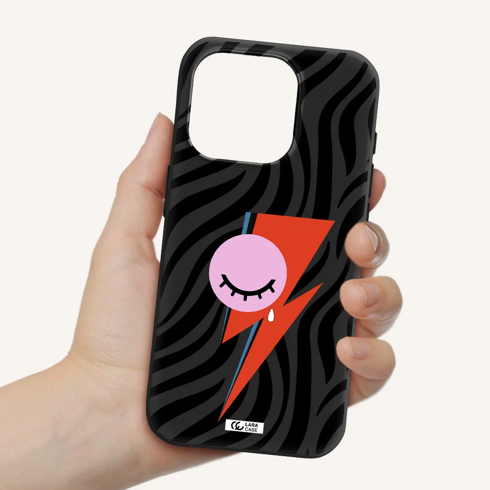 David Bowie Symbol Apple Iphone 15 Pro Silicone Black Case