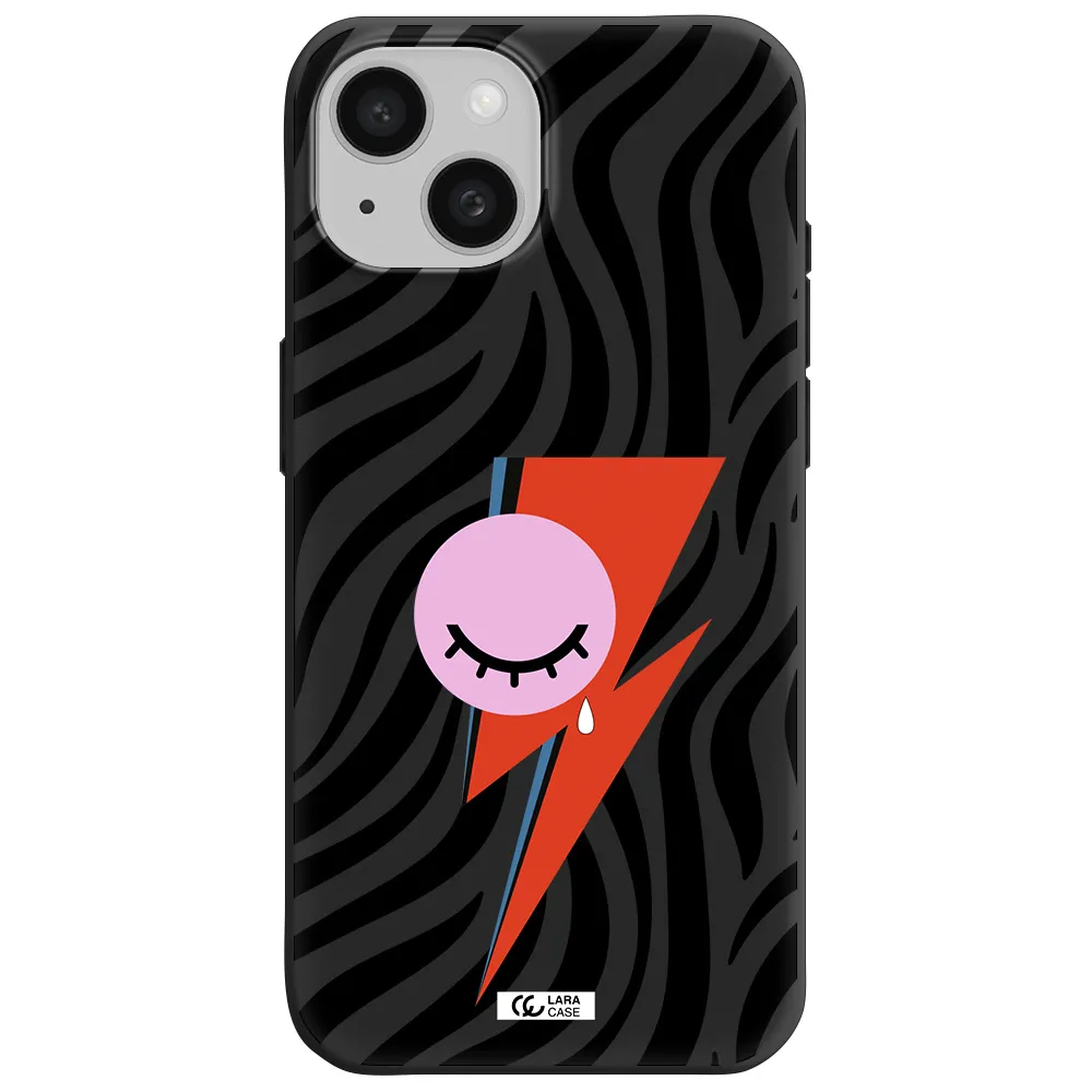 David Bowie Symbol Apple iPhone 15 Silicone black Case