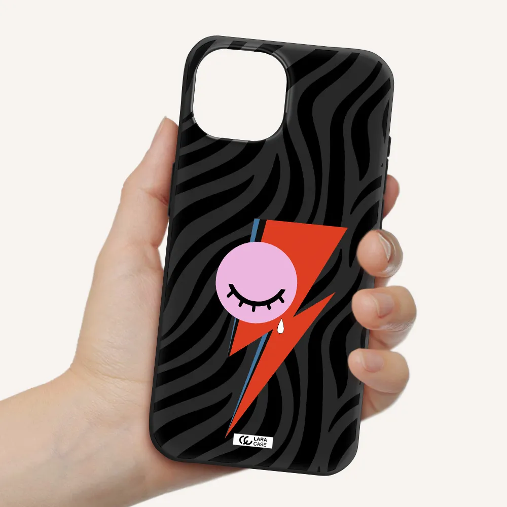 David Bowie Symbol Apple iPhone 15 Silicone black Case