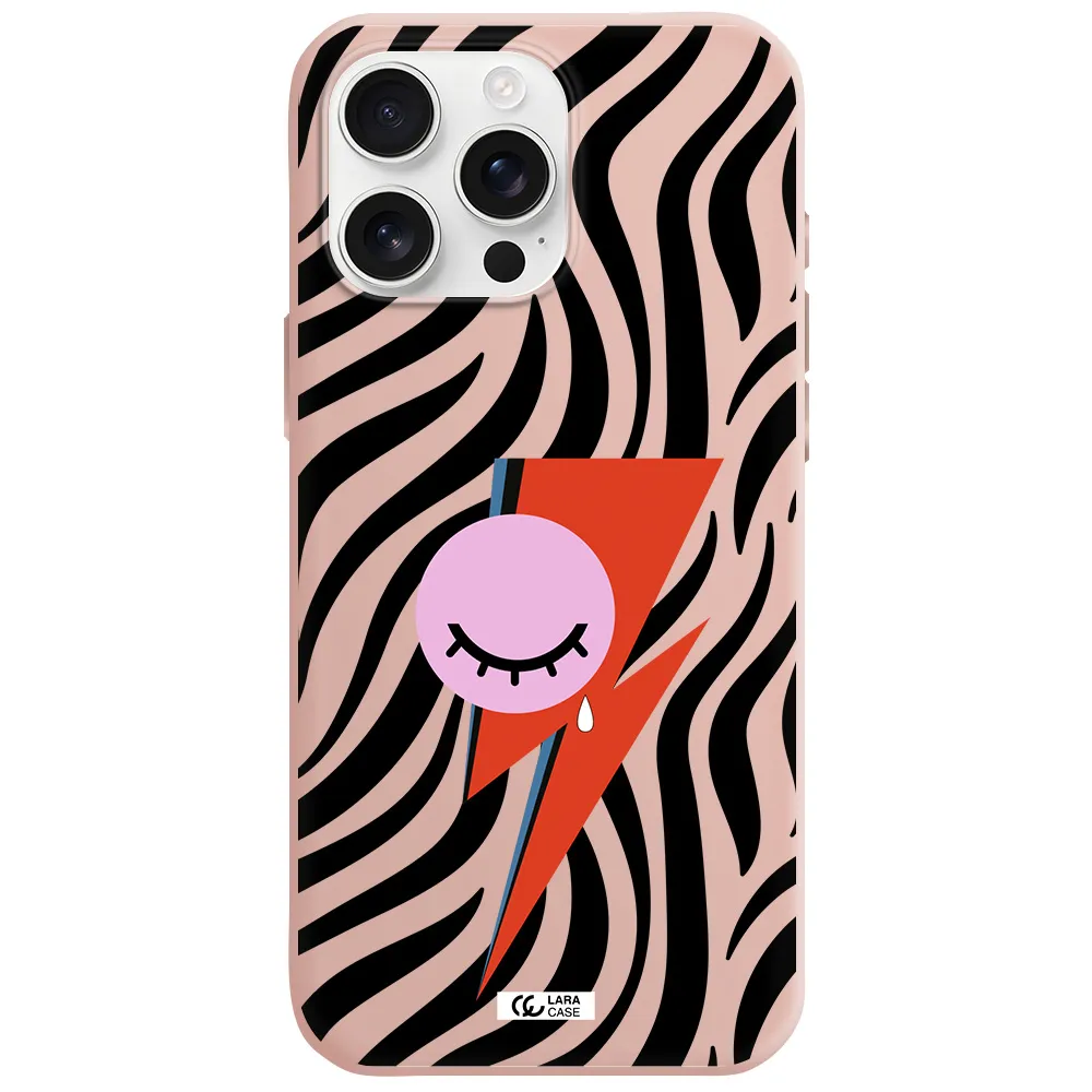 David Bowie Symbol Apple Iphone 16 Pro Max Silicone Pastel Pink Case