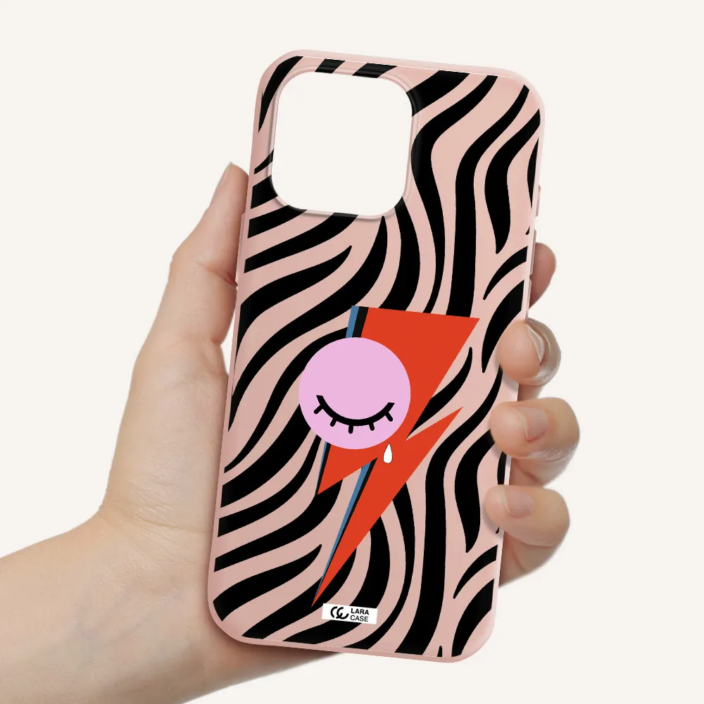 David Bowie Symbol Apple Iphone 16 Pro Max Silicone Pastel Pink Case