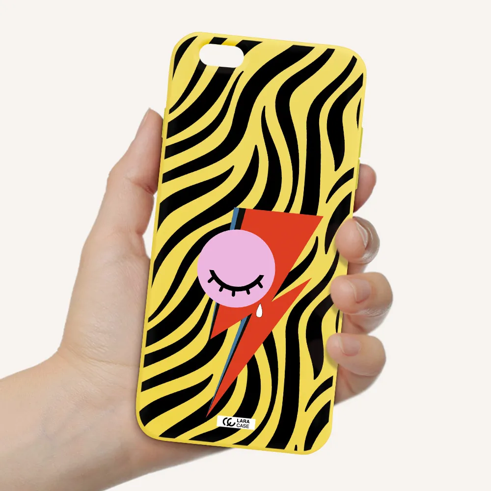 David Bowie Symbol Apple iPhone 6 plus Silicone canary yellow Case