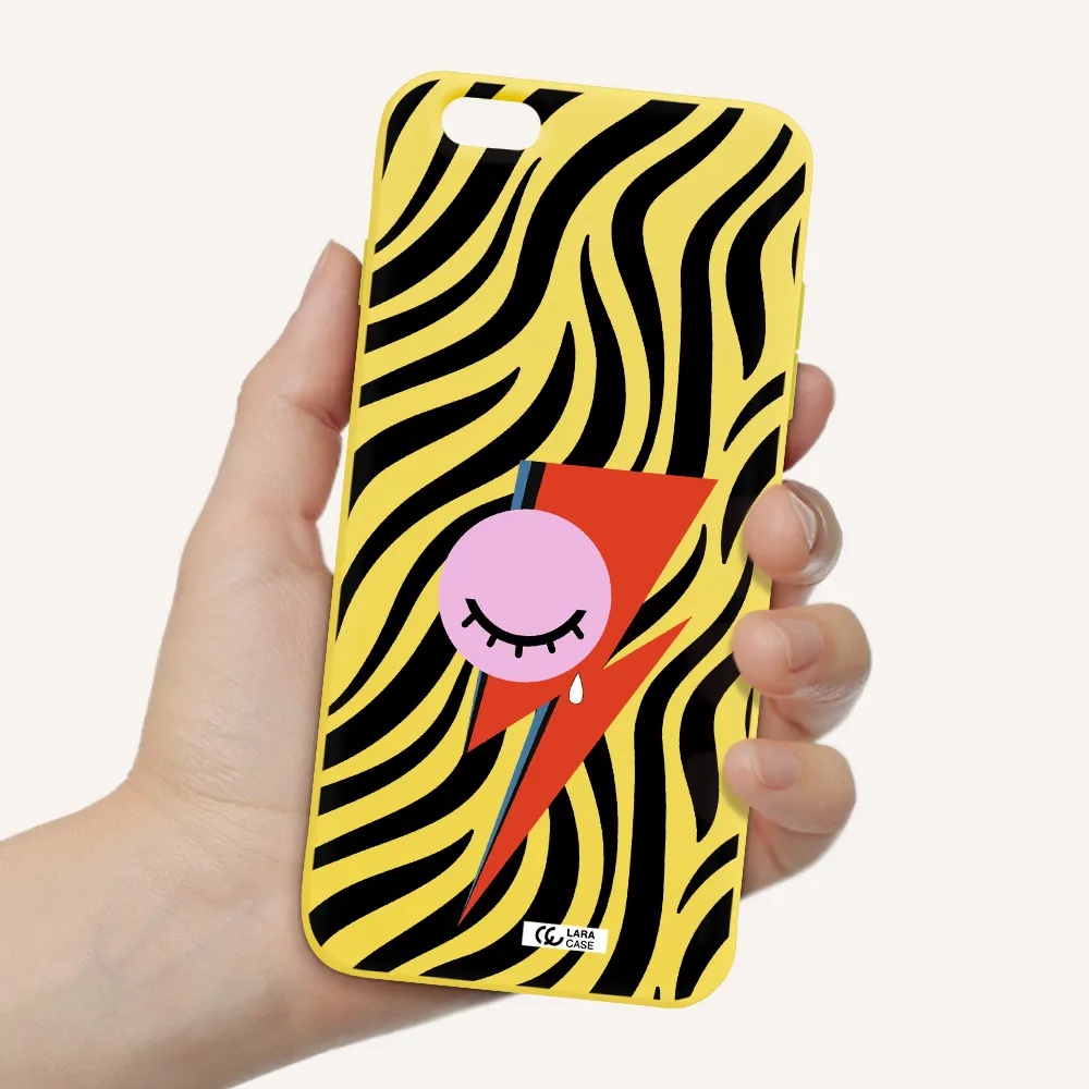 David Bowie Symbol Apple iPhone 6 s plus Silicone canary yellow Case