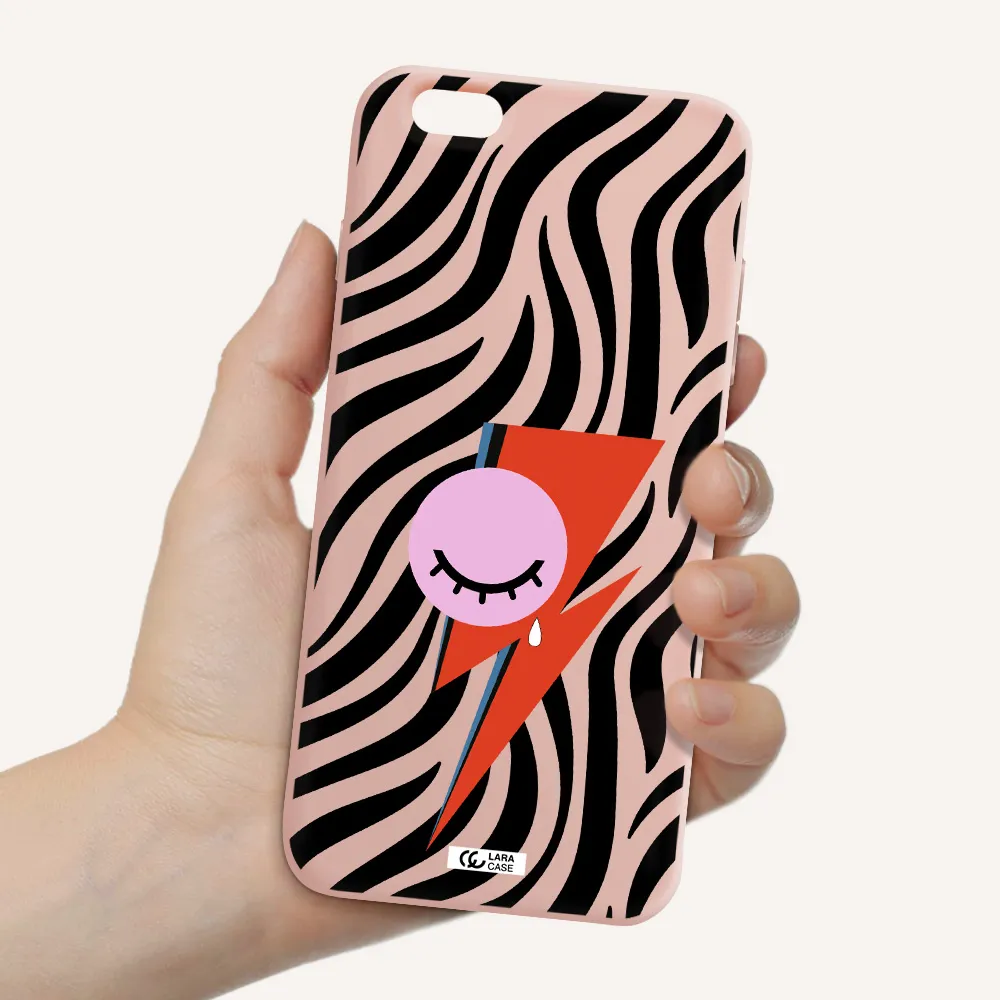 David Bowie Symbol Apple iPhone 6 s plus Silicone pastel pink Case