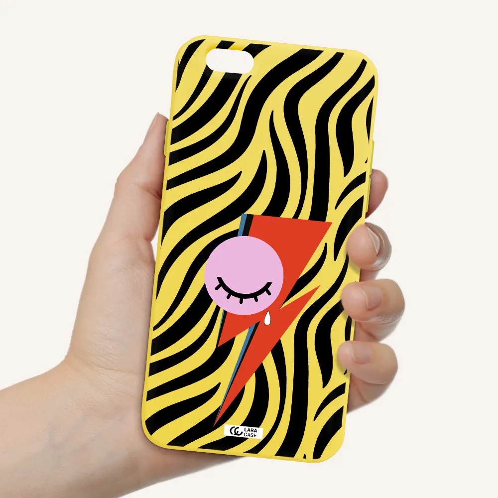 David Bowie Symbol Apple iPhone 6 Silicone canary yellow Case