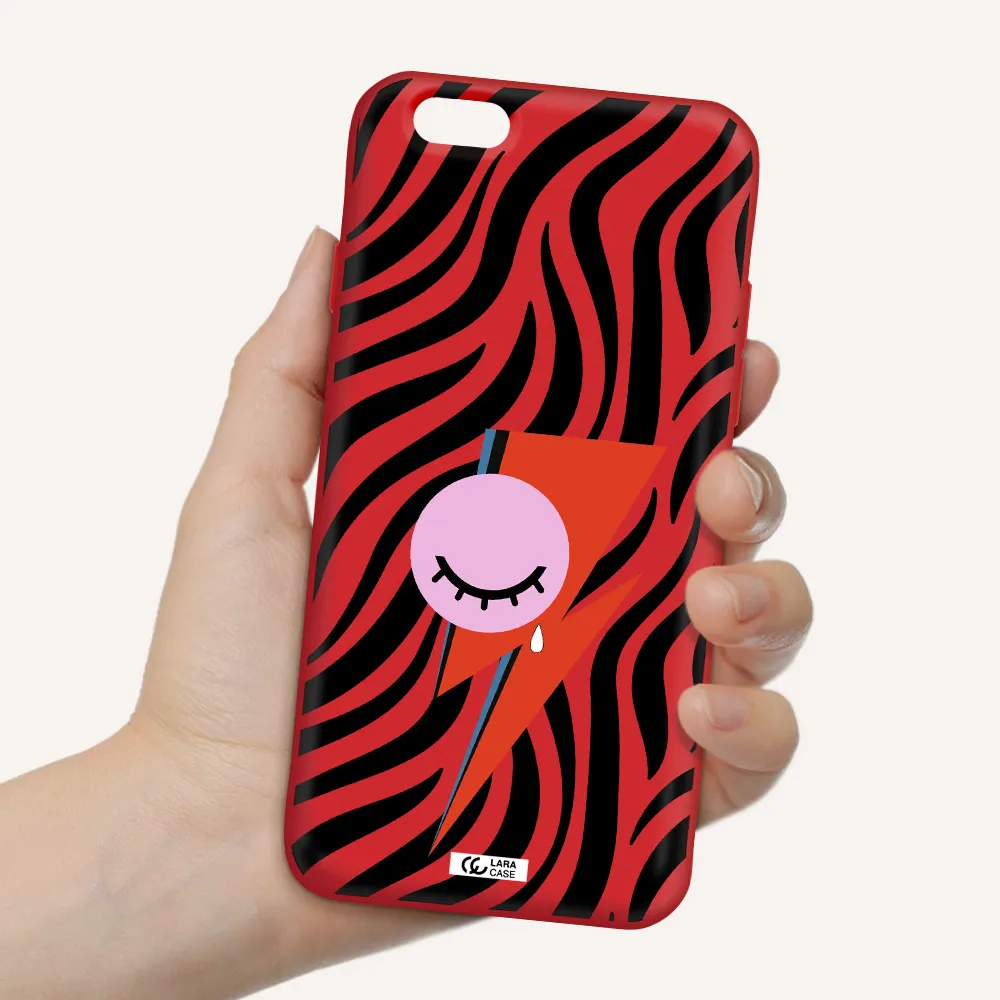 David Bowie Symbol Apple iPhone 6 Silicone Imperial Red Case